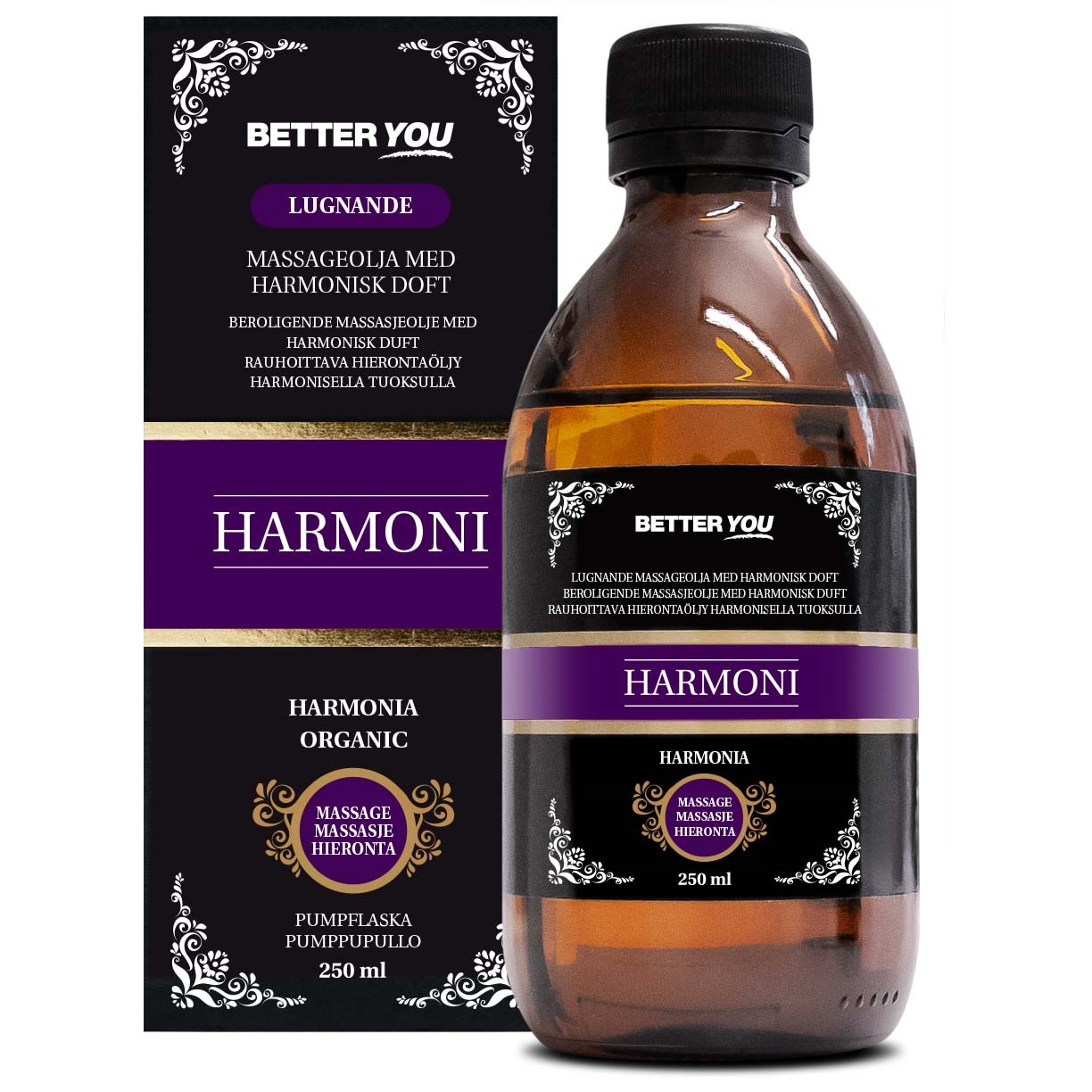 Better You Massageolie ØKO, 250 ml, Harmoni