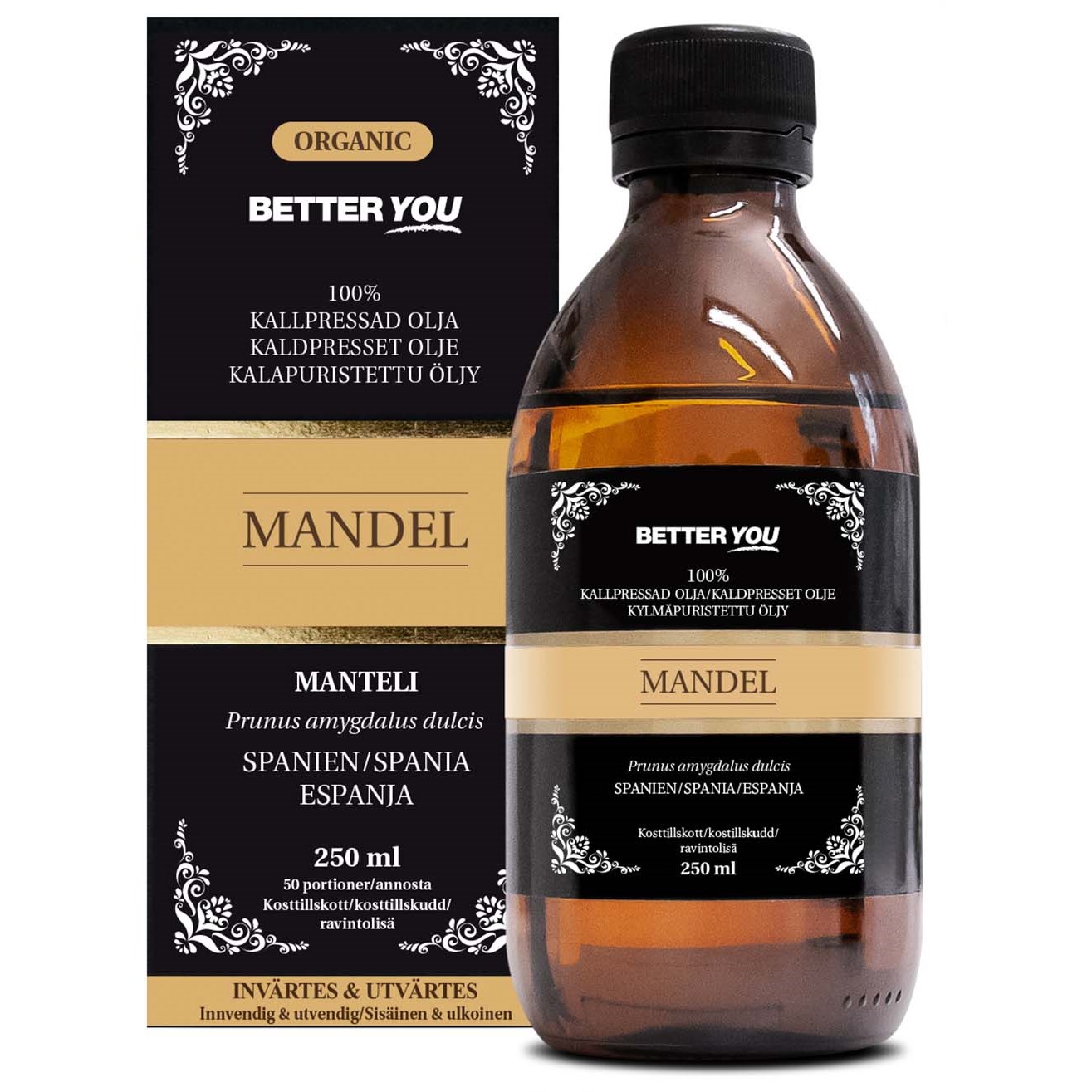 Better You Mandelolja EKO Kallpressad 250 ml