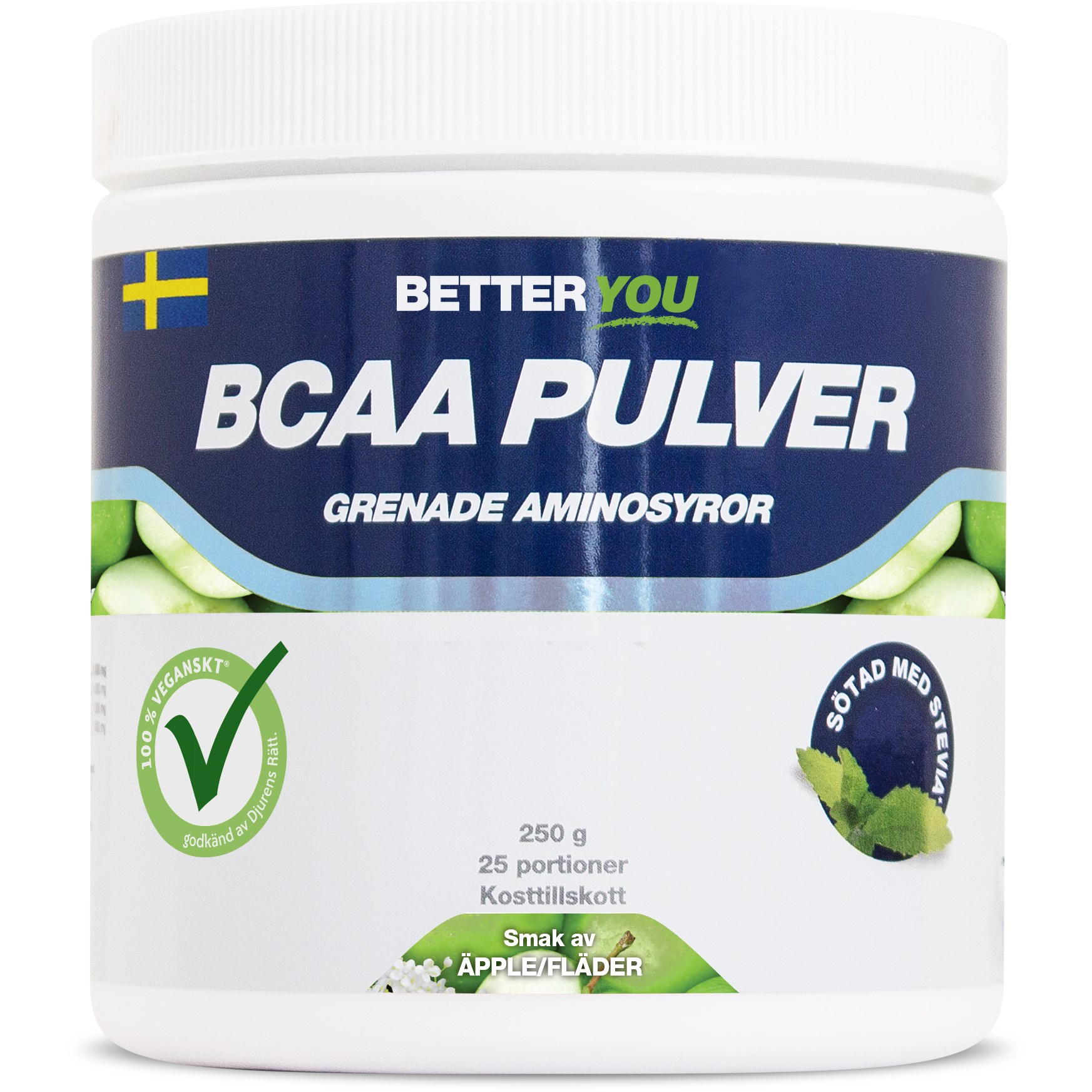 Better You Naturligt BCAA Pulver Äpple/Fläder 250 g