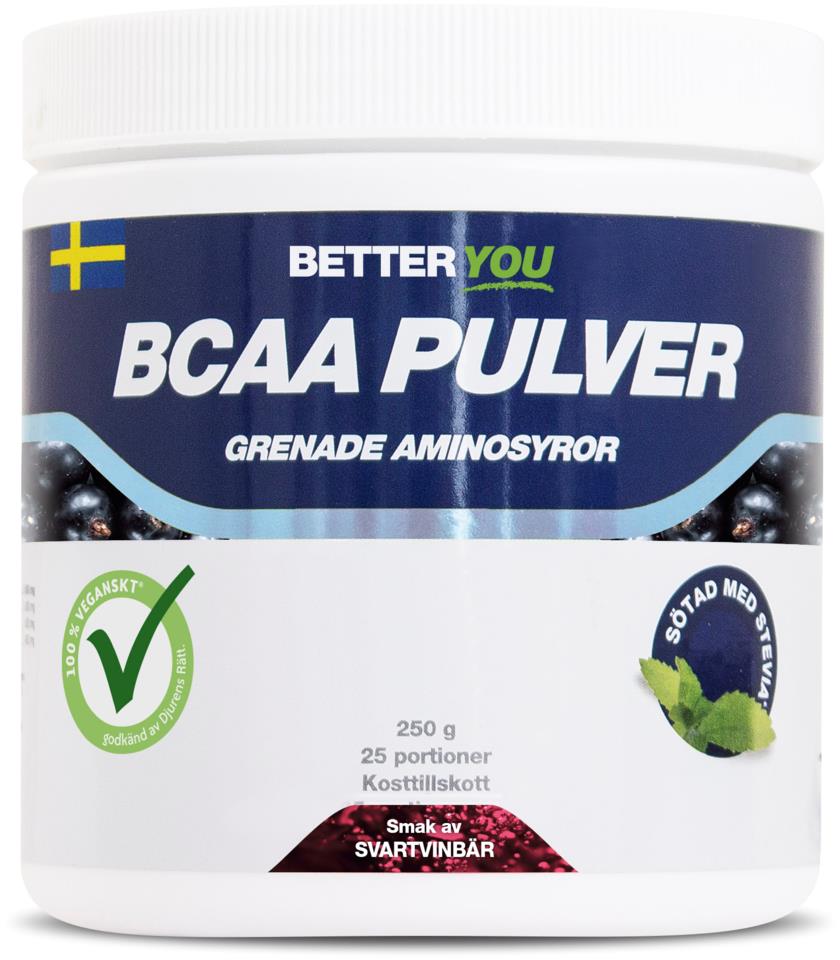 Better You Naturligt BCAA Pulver 250 g - Svartvinbär