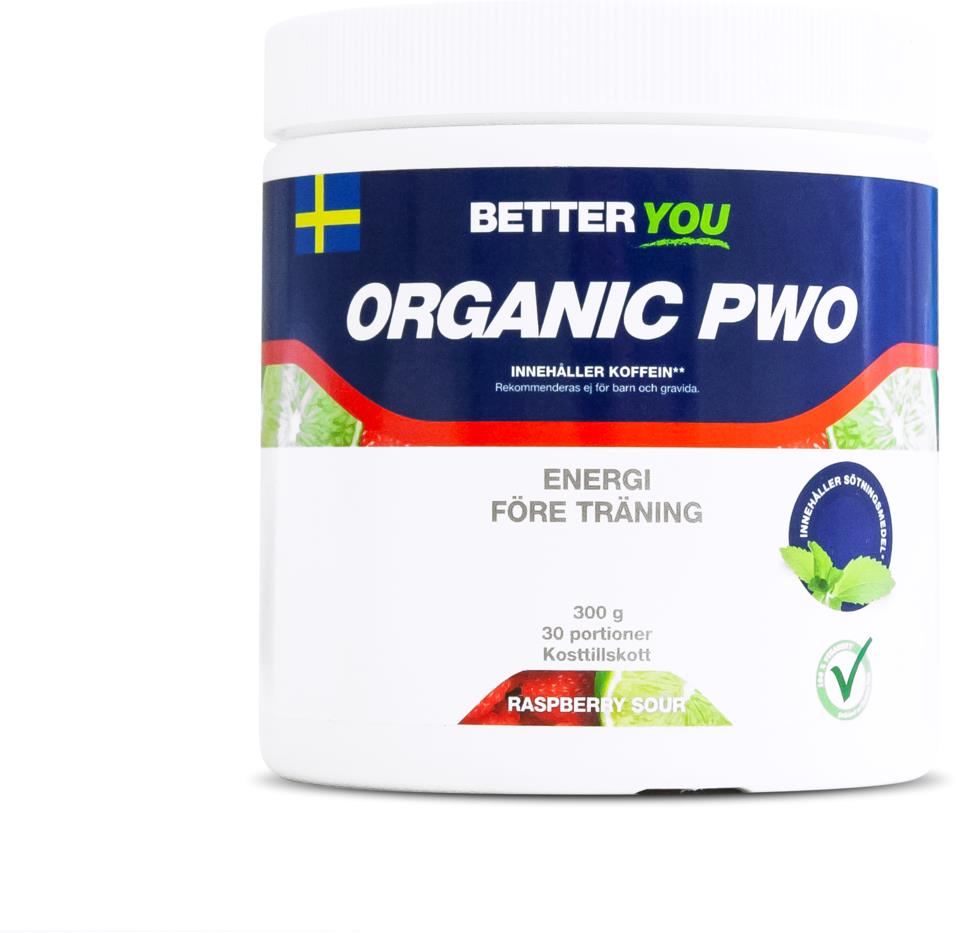 Better You Organic PWO 300 g - kwaśna malina