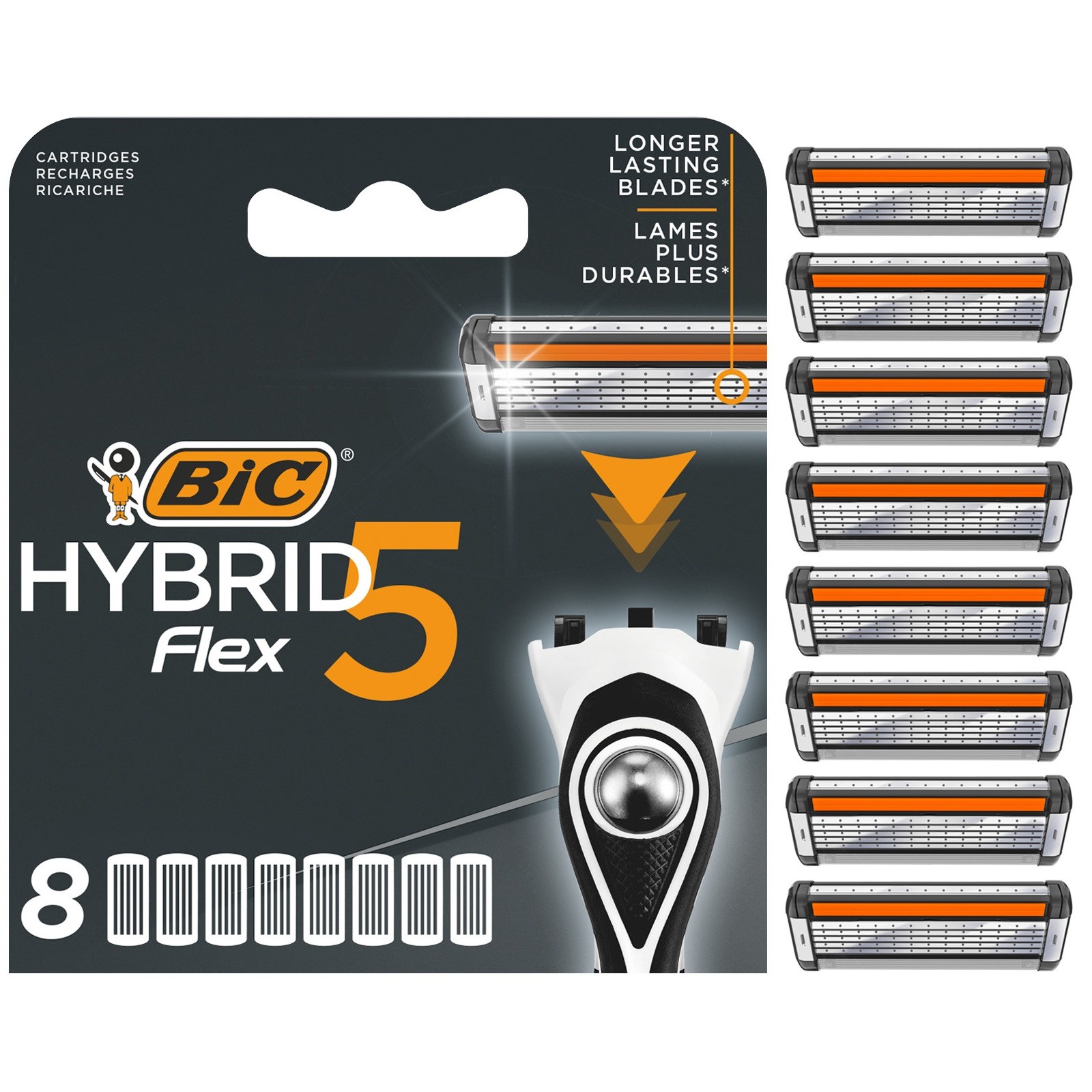 Läs mer om BIC Hybrid 5 Flex Refill 8 st