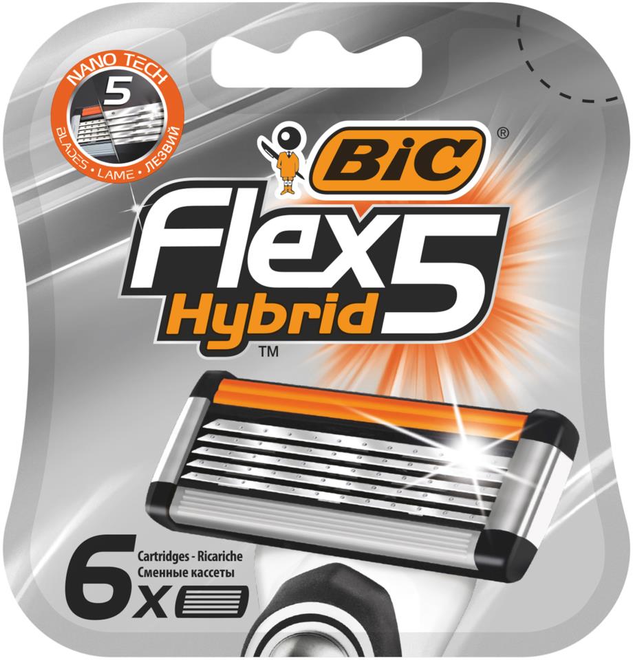 BIC® FLEX5 HYBRID CARTRIDG 6-PACK