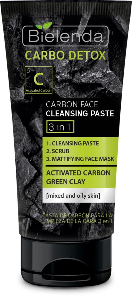 Bielenda CARBO DETOX 3 in 1 Carbon face cleansing paste 3 w
