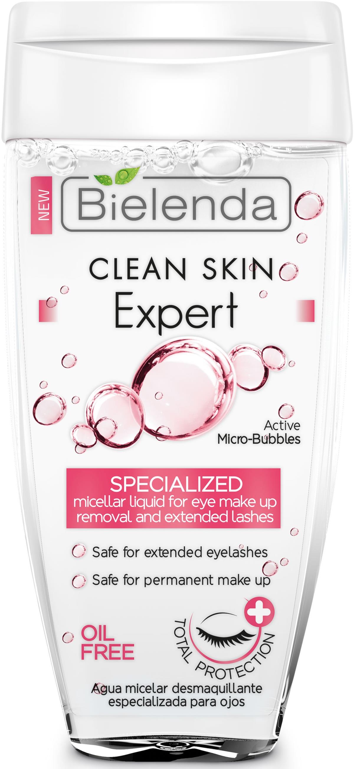 Bielenda CLEAN SKIN EXPERT Specialized Eye Make-Up Remover For Eyelash ...