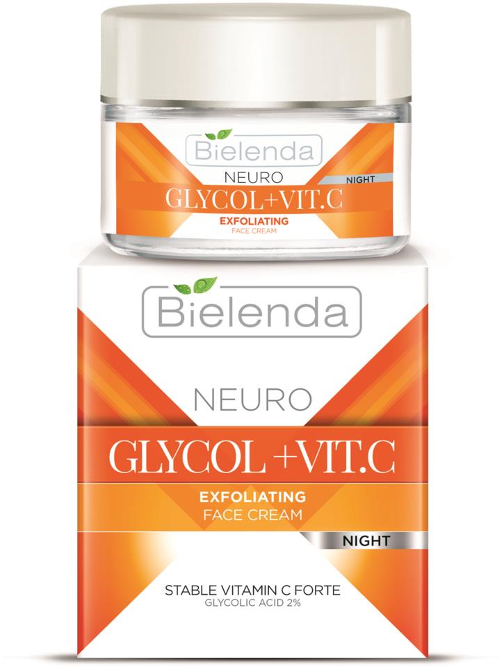 Bielenda NEURO GLICOL + VIT. C exfoliating face cream - cor