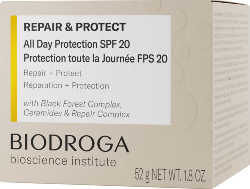 Pudełko z kremem do pielęgnacji skóry z SPF 20, Biodroga bioscience institute, 52g.