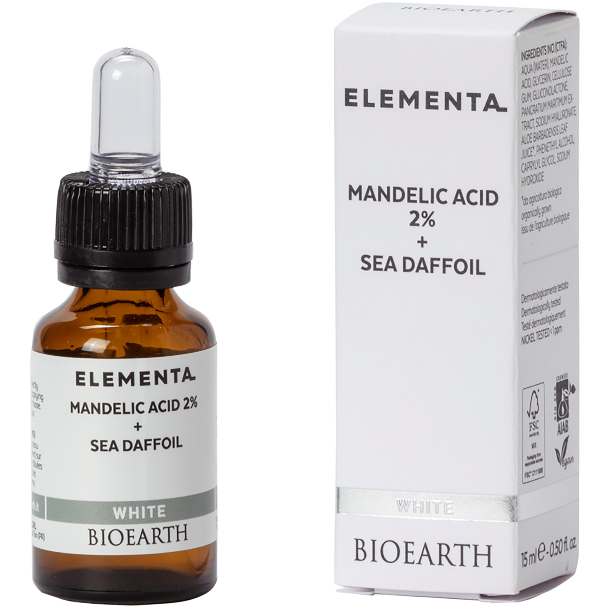 Läs mer om Bioearth Elementa Mandelic Acid 2% + Sea Daffodil Booster 15 ml