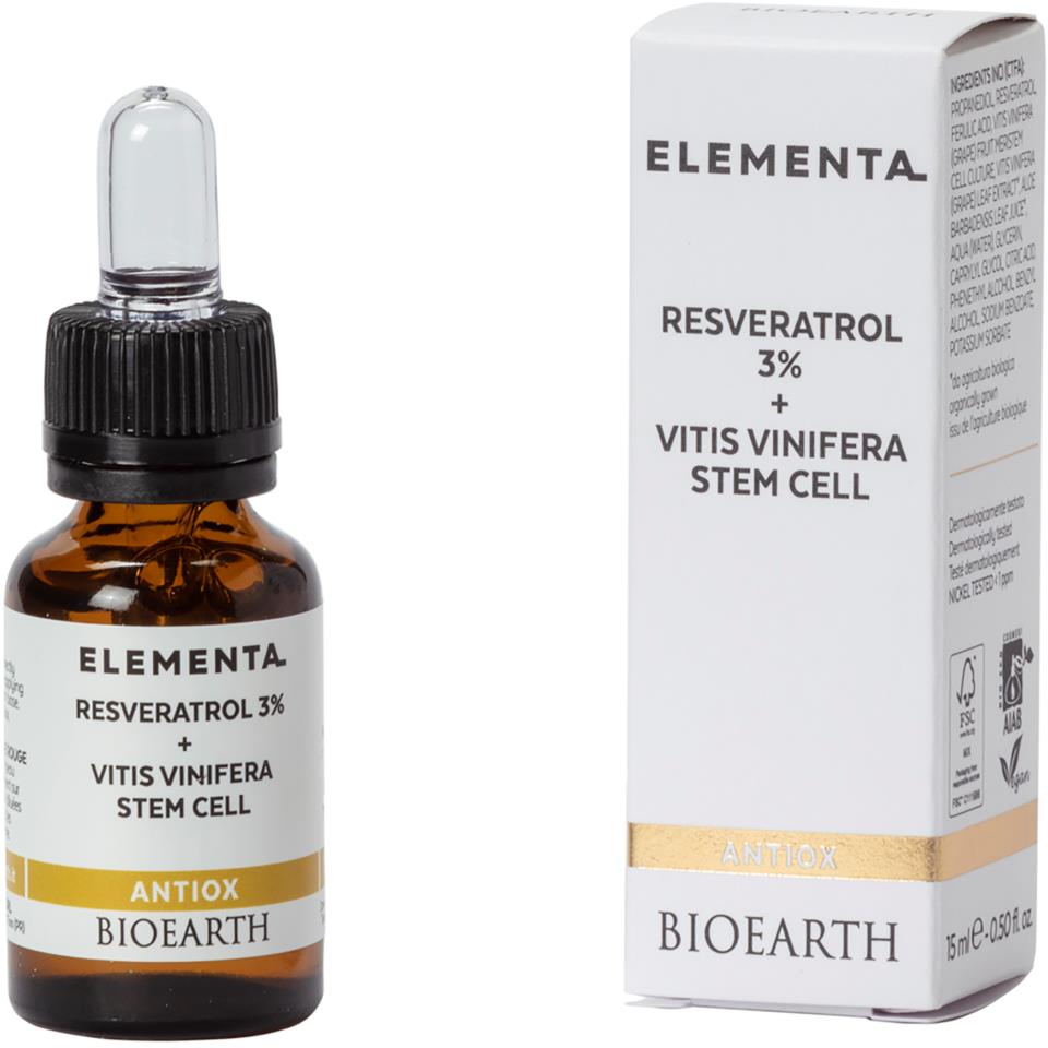 Bioearth Elementa Resveratrol 3% + Vitis Vinifera Stem Cell Booster 15ml