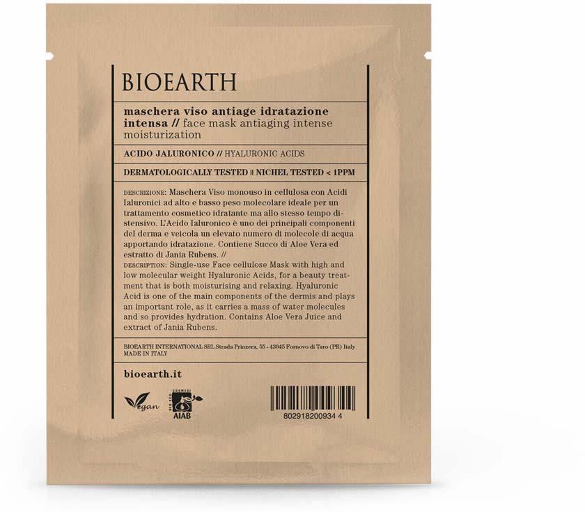 Bioearth Sheetmask Intense Moisturization 15 ml