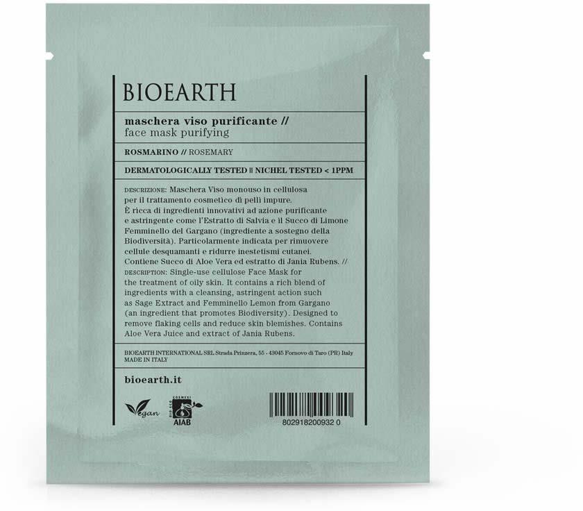 Bioearth Sheetmask Purifying 15 ml