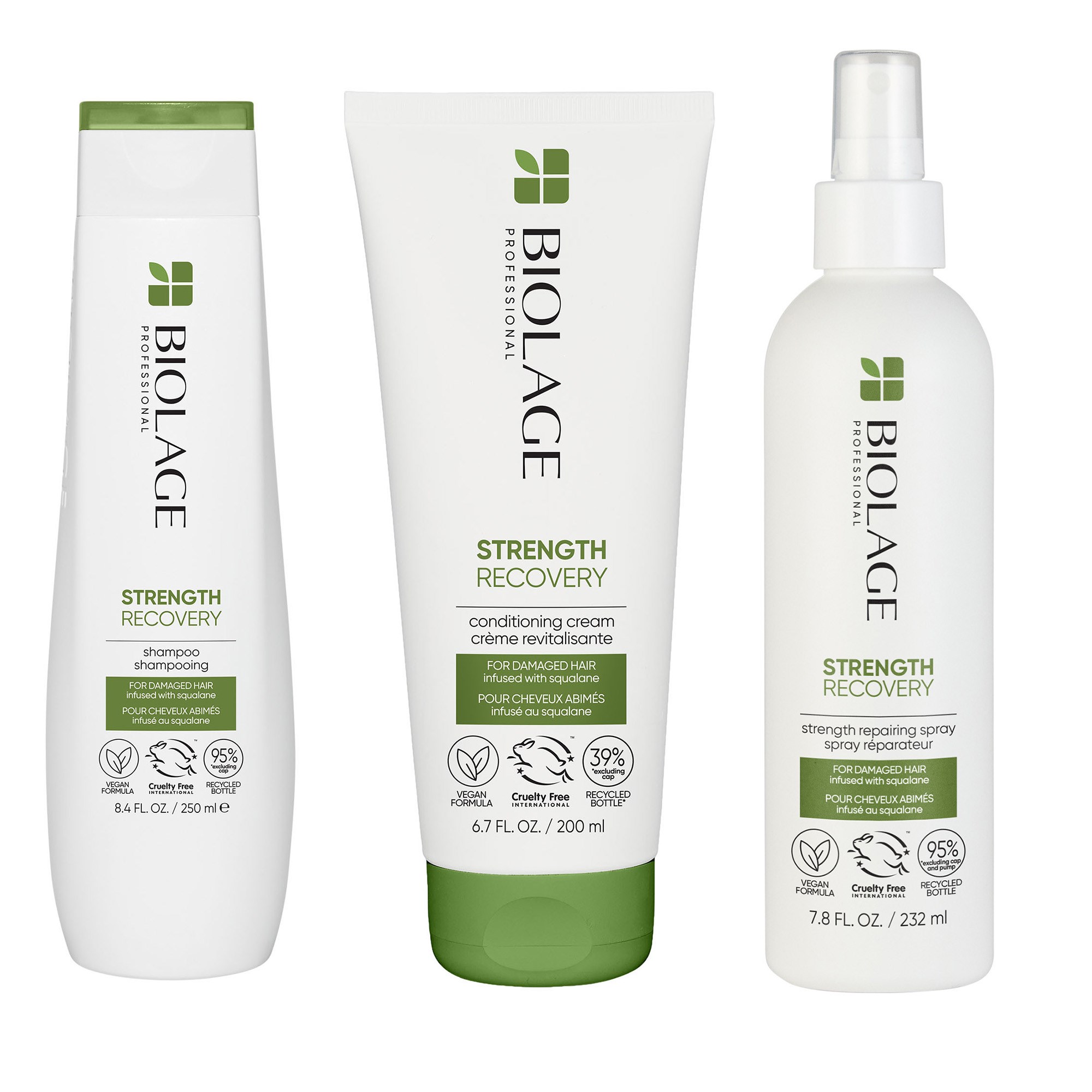 Biolage Strength Recovery Routine for damaged hair With Recovery