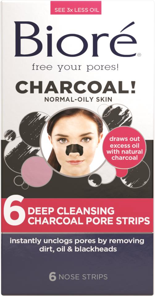 Bioré Deep Cleansing Charcoal Pore Strips 6stk