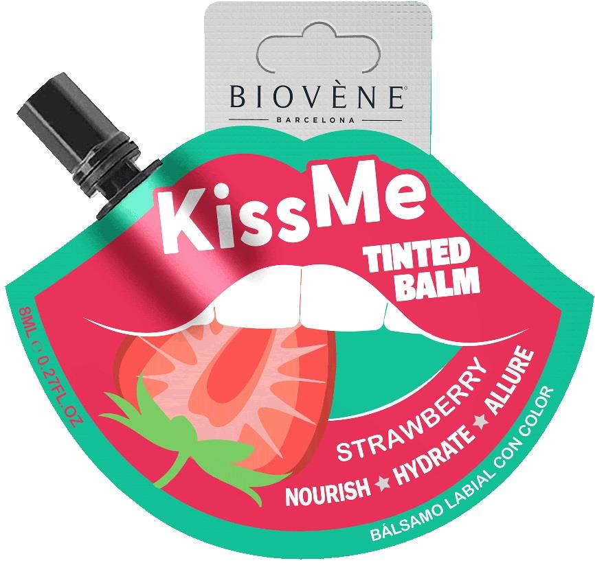 Biovène Barcelona Kiss Me Strawberry Tinted Lip Balm 8 ml