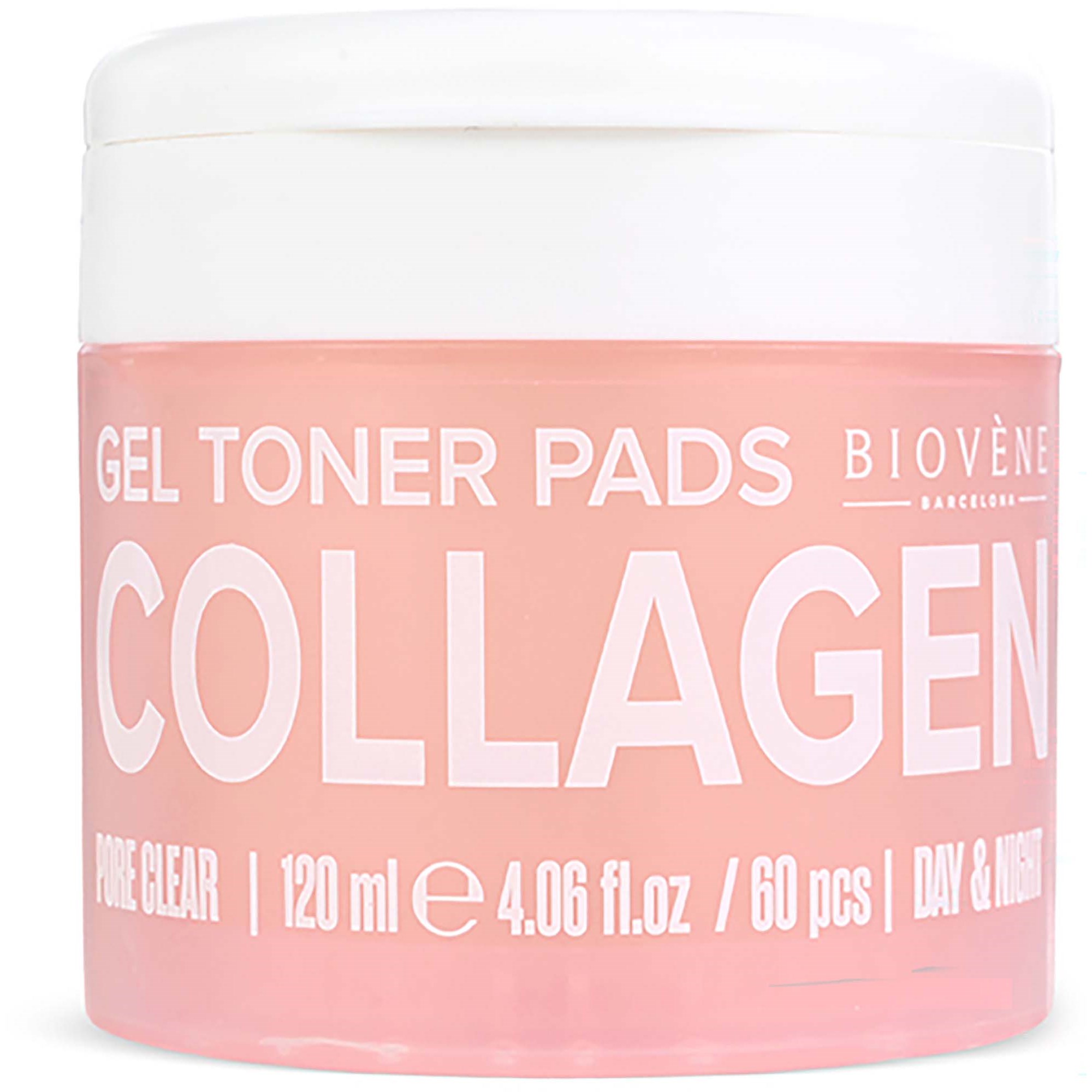 Biovène COLLAGEN Pore Clear Gel Toner Pads with Collagen, 60 pads