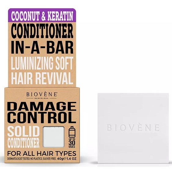 Biovène Damage Control Coconut & Keratin Solid Conditioner Bar
