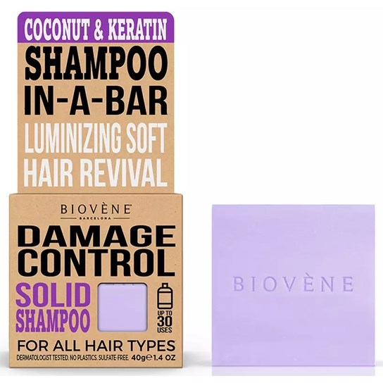 Biovène Damage Control Coconut & Keratin Solid Shampoo Bar