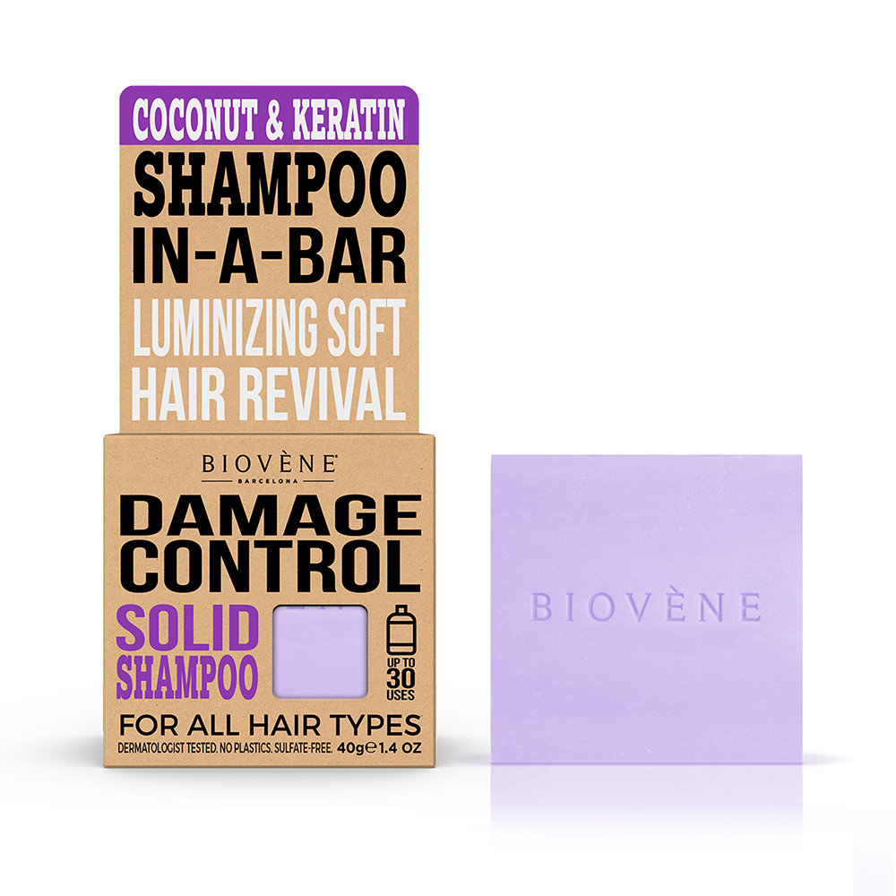 Läs mer om Biovène Damage Control Coconut & Keratin Solid Shampoo Bar