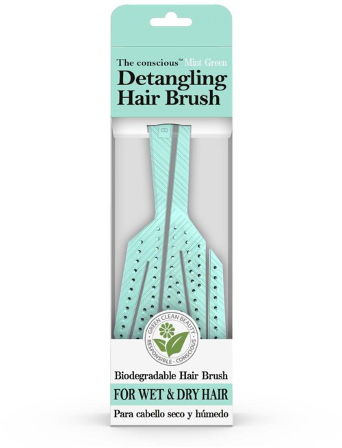 Biovène The conscious Detangling Brush, Mint Green Biodegradable Wet & Dry Brush