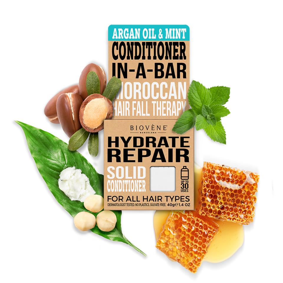 Biovène Hydrate Repair Argan Oil & Mint Solid Conditioner Bar