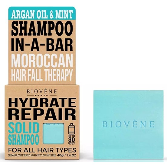 Biovène Hydrate Repair Argan Oil & Mint Solid Shampoo Bar