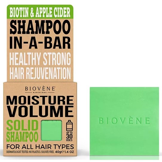 Biovène Moisture Volume Biotin & Apple Cider Solid Shampoo Bar