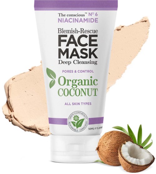 Biovène The conscious Niacinamide Blemish-Rescue Face Mask Organic Coconut 50 ml