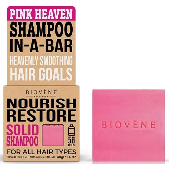 Biovène Nourish Restore Pink Heaven Solid Shampoo Bar