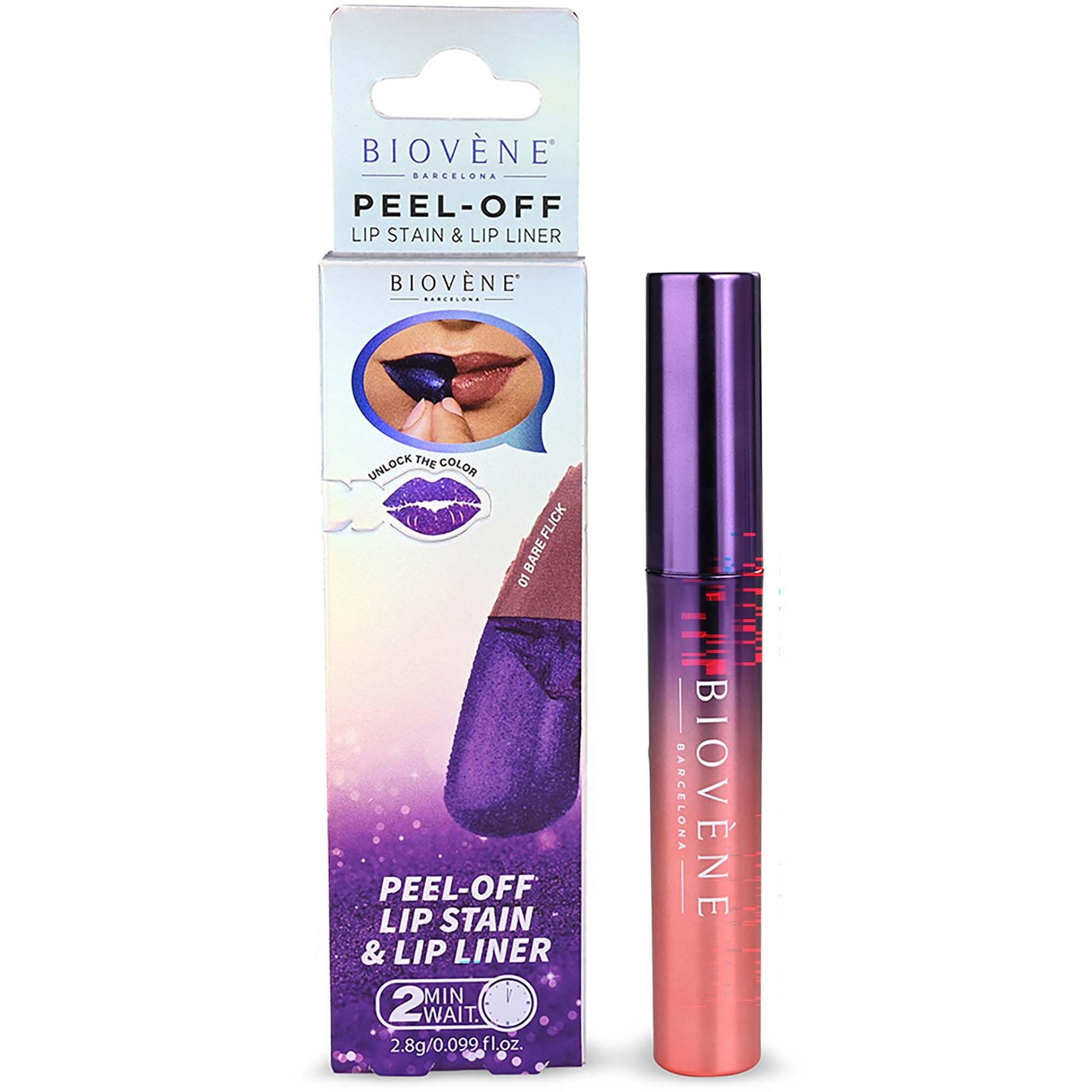 Biovène PEEL-OFF PERFECT REVEAL LIP STAIN & LINER IN ONE Bare Flick Stay-Perfect All Day