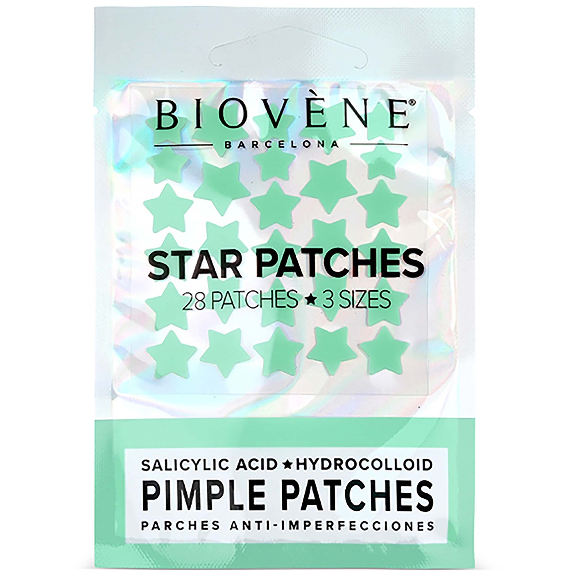 Biovène STAR PATCHES Green Pimple Patches - Anti-Blemish Stars, 28 patches