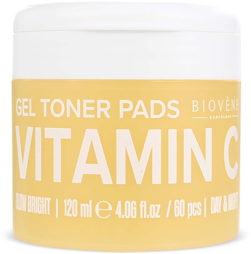 Biovène VITAMIN C Glow Bright Gel Toner Pads with Vitamin C, 60 pads 120 ml