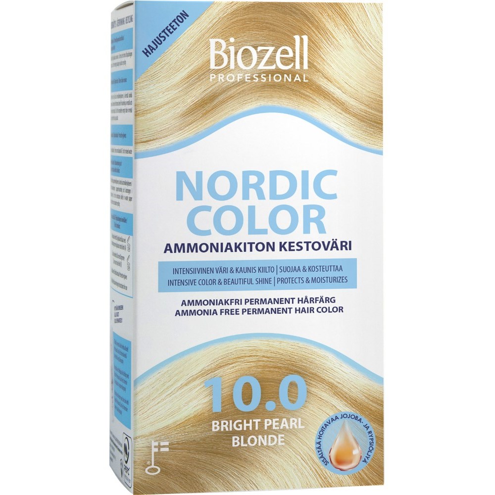 Bilde av Biozell Nordic Color Permanent Hair Color Bright Pearl Blonde 10.0