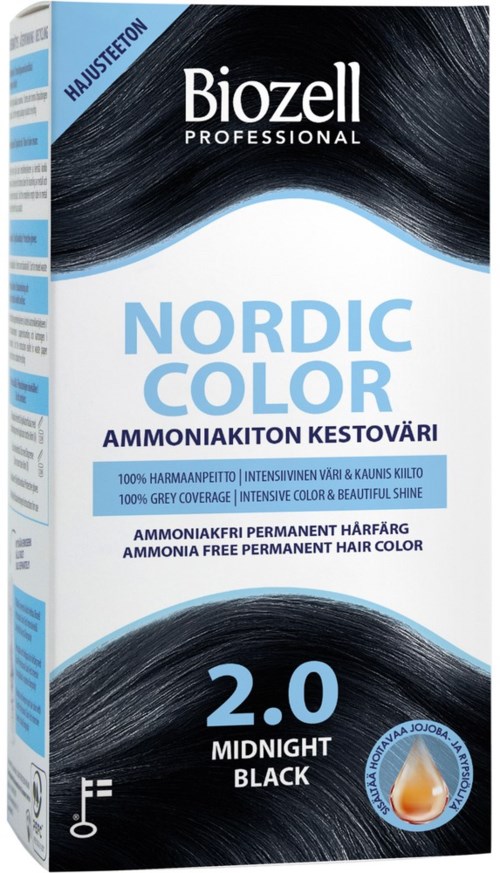 Biozell Nordic Color Permanent Hair Color Midnight Black 2.0