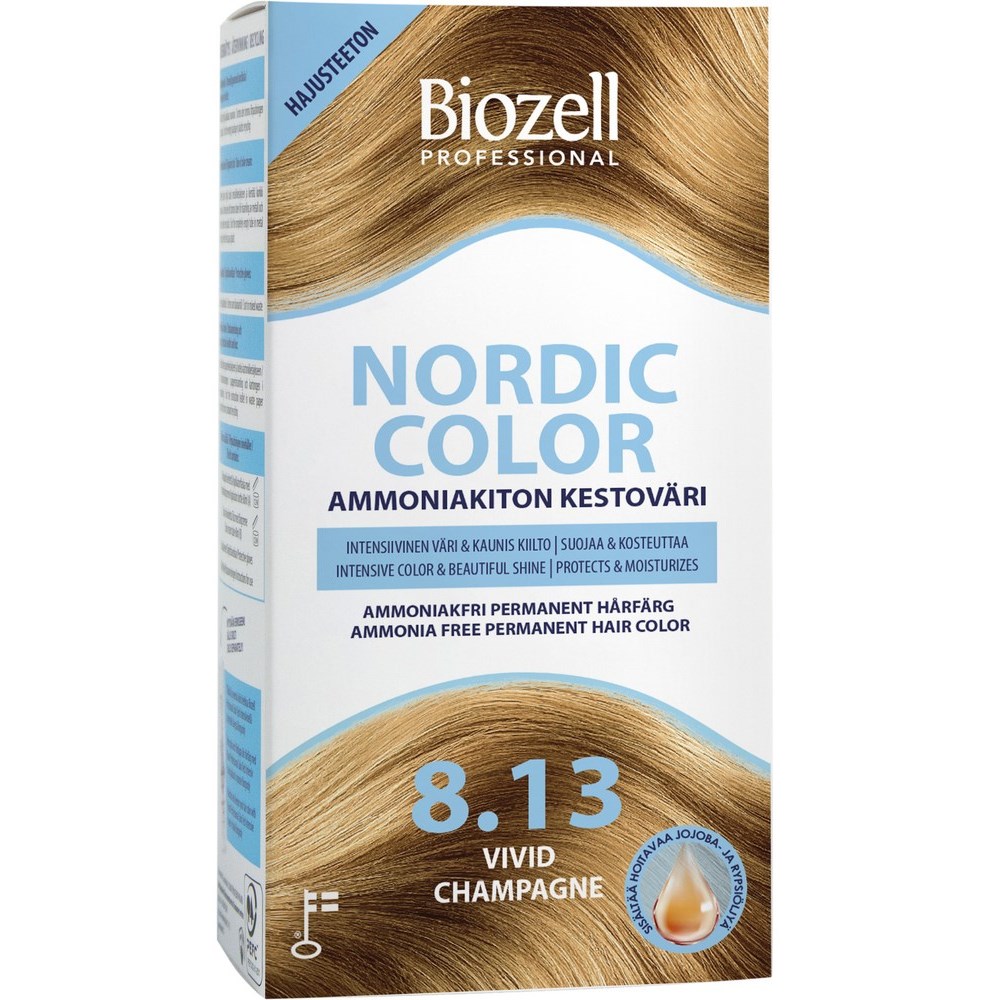 Bilde av Biozell Nordic Color Permanent Hair Color Vivid Champagne 8.13