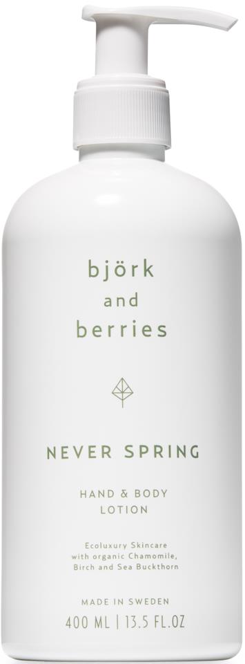 Björk & Berries Never Spring Hand & Body Lotion 400ml