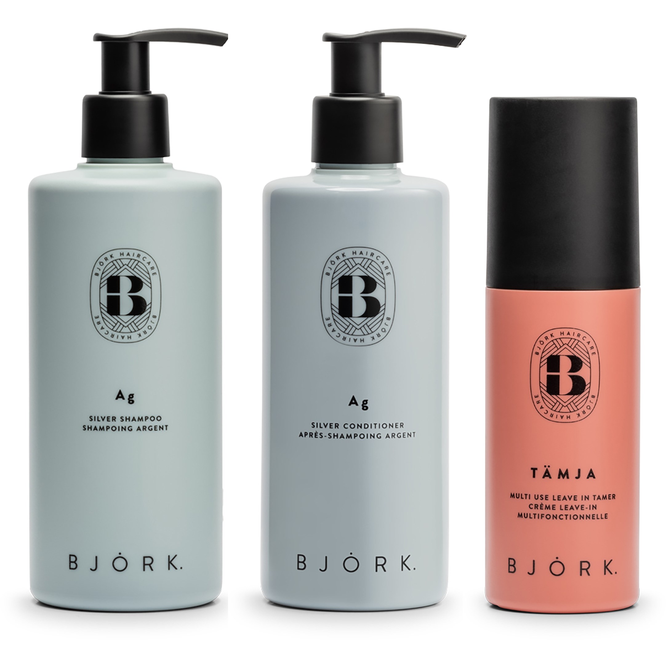 Björk AG Bundle Silver Shampoo 300 ml & Conditioner 250 ml & Leave-in 150 ml