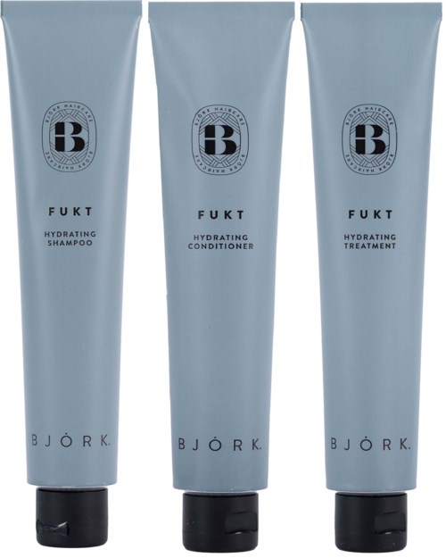 Björk FUKT Bundle Shampoo 75 ml & Conditioner 75 ml & Hydrating Treatment 75 ml