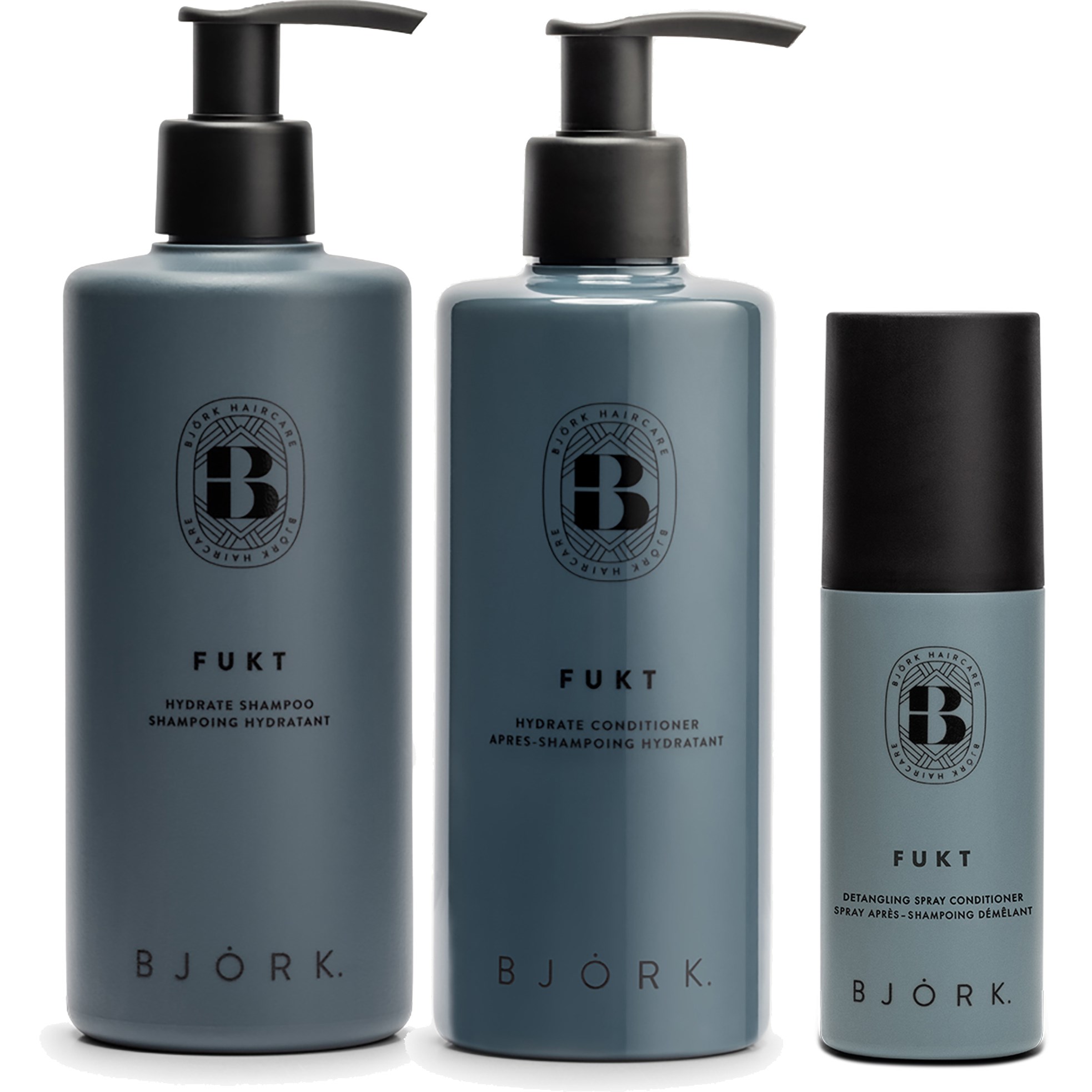 Björk FUKT Bundle Shampoo 300 ml & Conditioner 250 ml & Spray Con