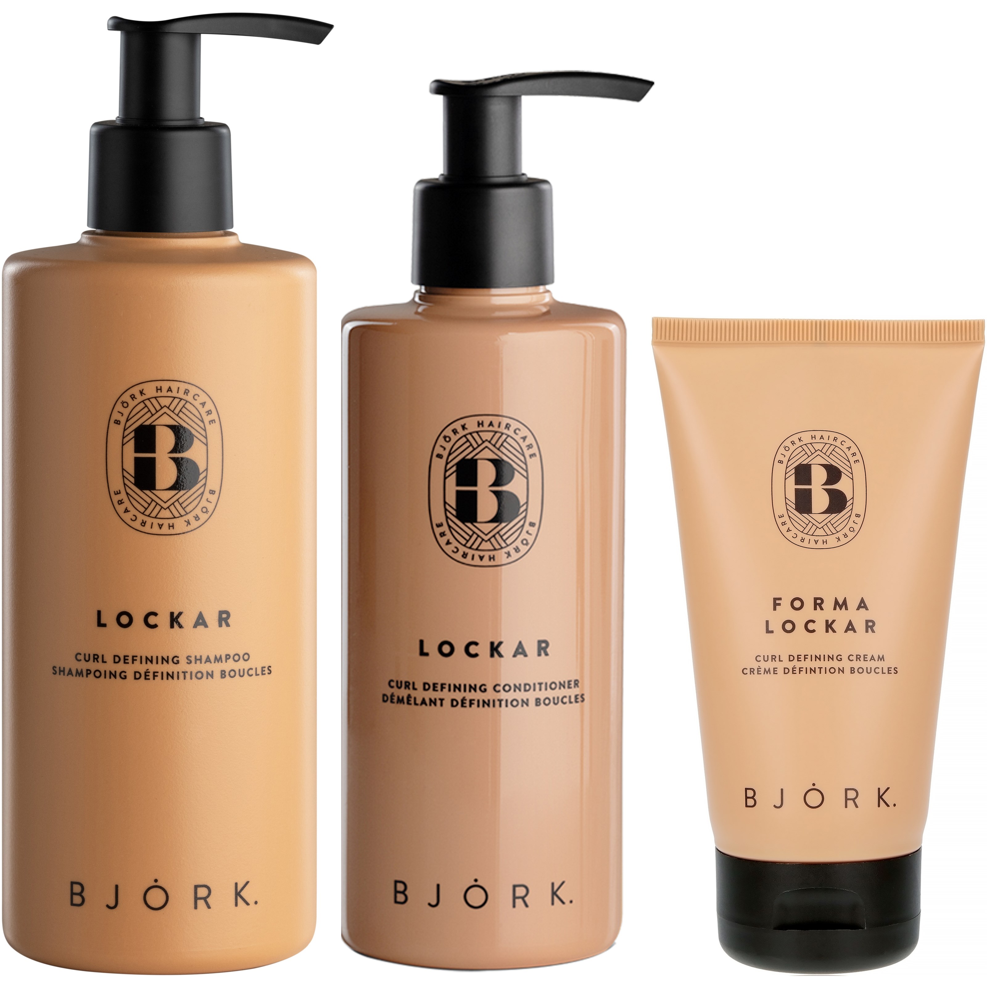Björk LOCKAR Bundle Shampoo 300 ml & Conditoner 250 ml & Curl Def