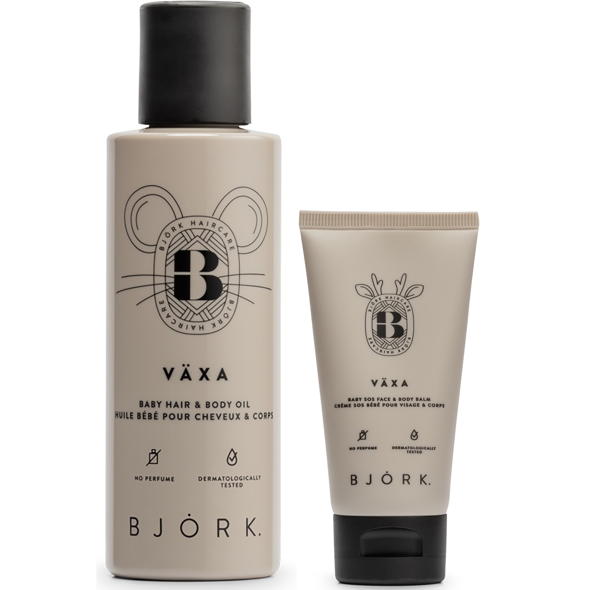 Björk VÄXA Baby Bundle Hair & Body Oil 125 ml & SOS Face & Body B