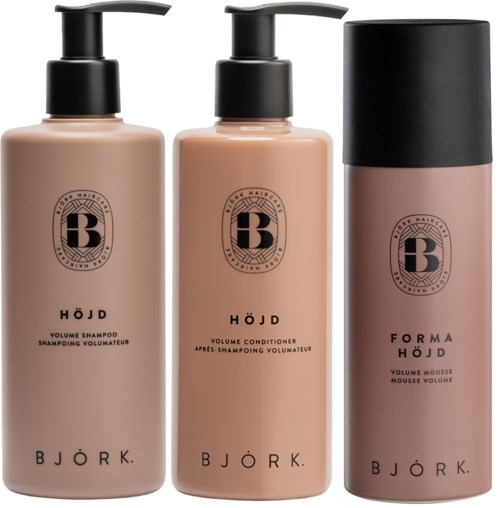 Björk HÖJD Bundle Shampoo 300 ml & Conditioner 250 ml & Volume Mousse 200 ml