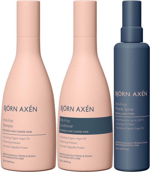 Björn Axén Anti-Frizz Bundle Shampoo 250 ml & Conditioner 250 ml & Spray 150 ml