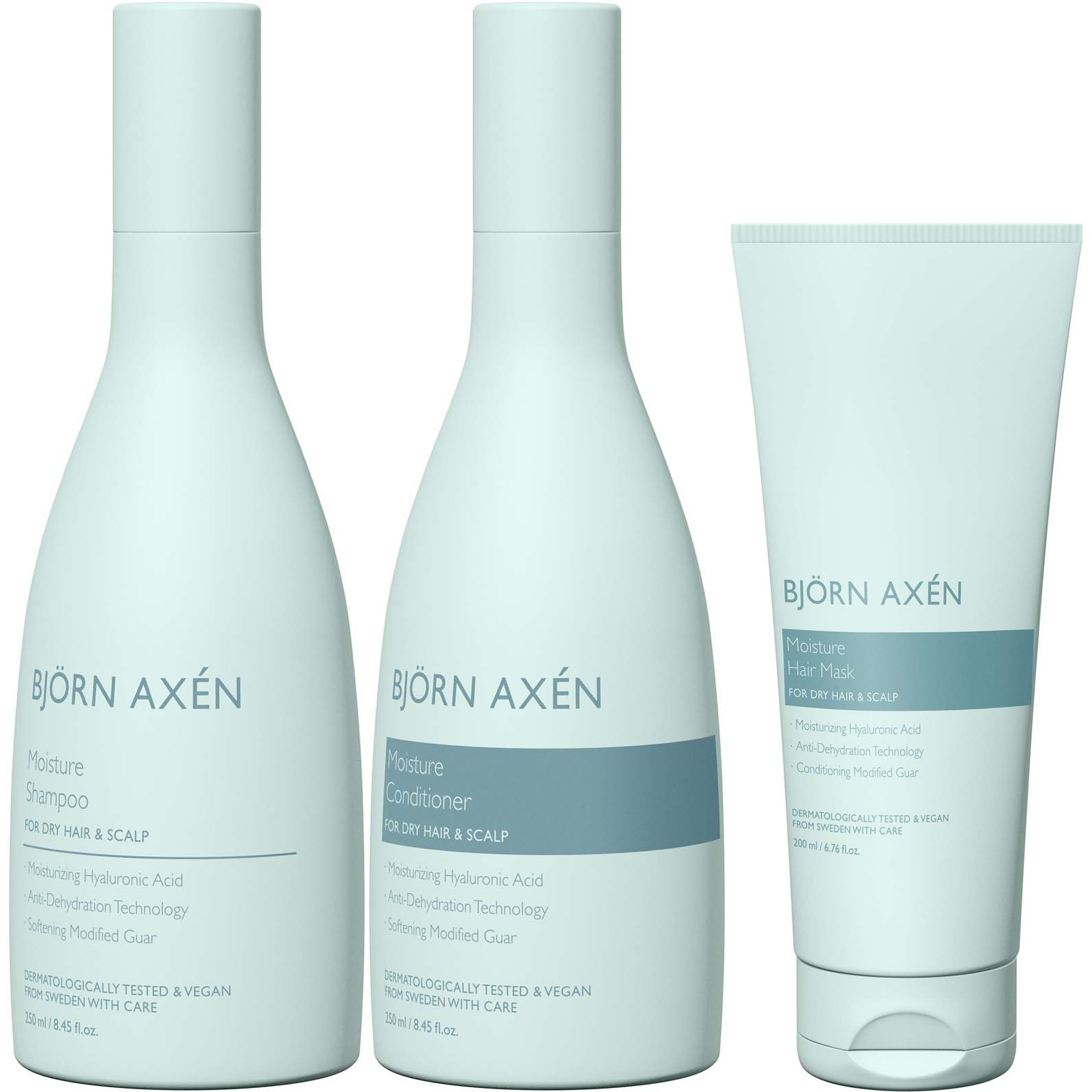 Björn Axén Moisture Hair Mask 200 ml & Shampoo 250 ml & Condition