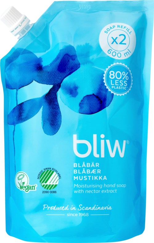 Bliw Blåbär Moisturising Soap Refill 600 ml