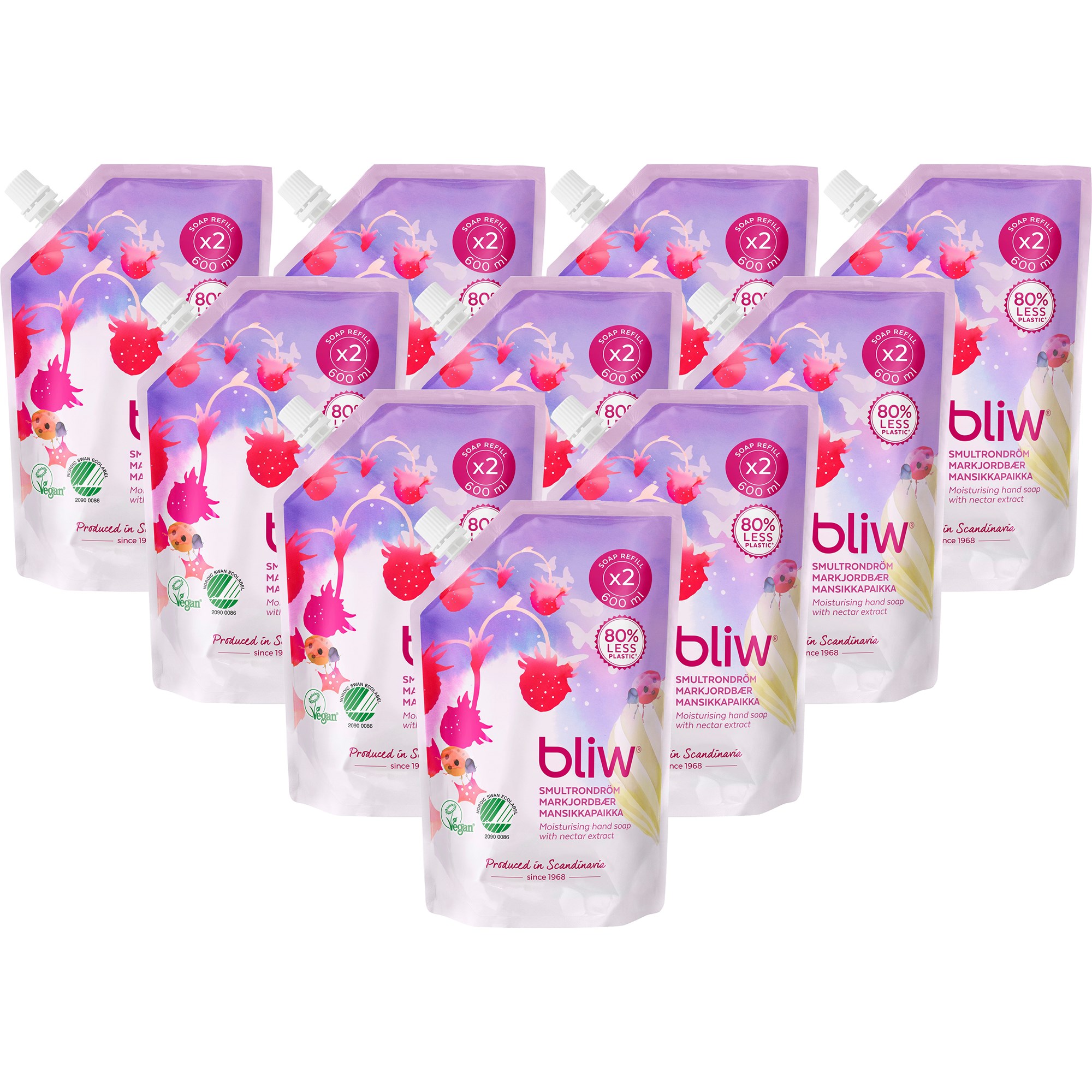 Bliw Hand Soap Smultrondröm Refill Big Pack 10 st