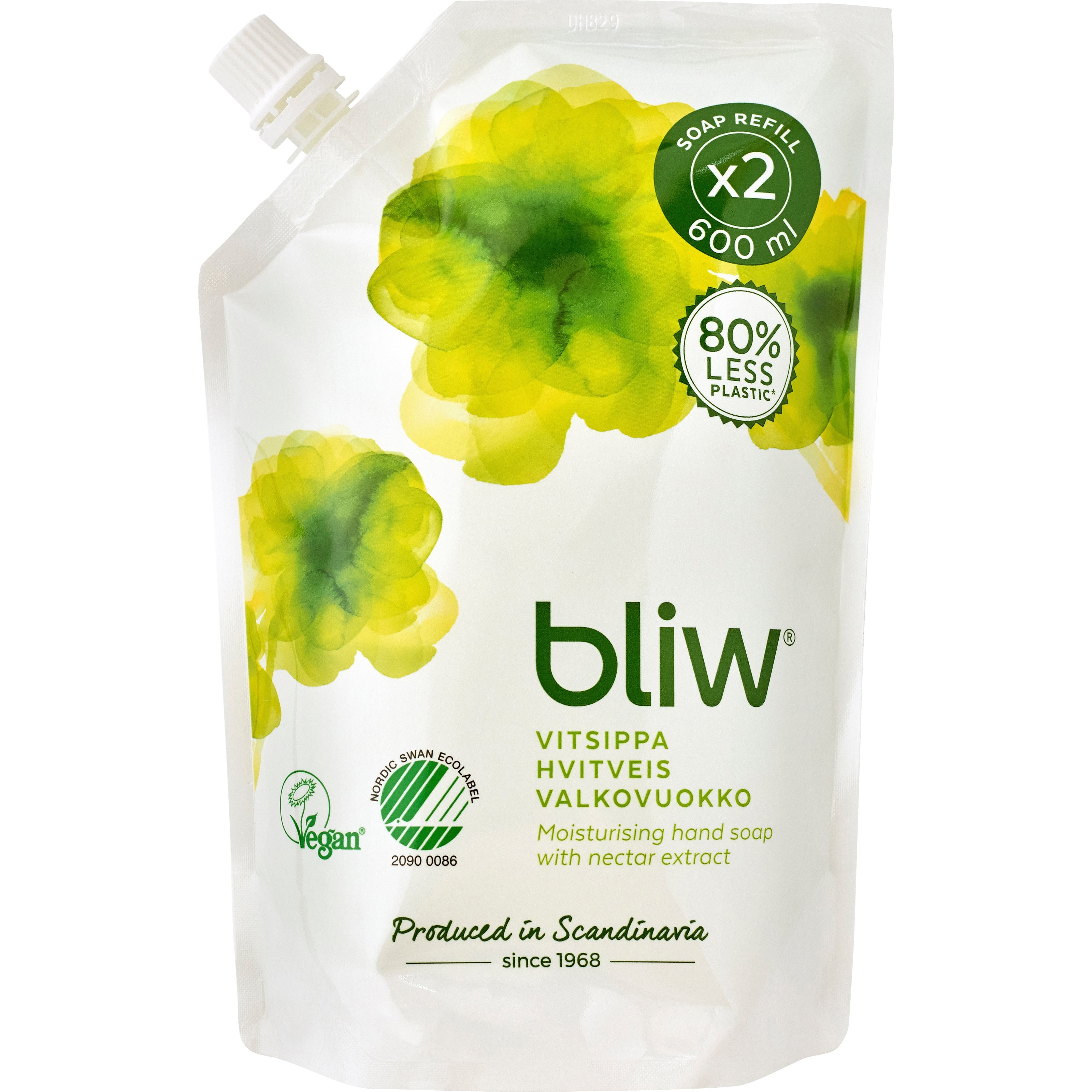 Bliw Hvid Anemone Moisturising Soap Refill 600 ml