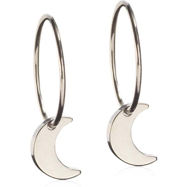 Blomdahl Natural Titanium Ear Ring 14 mm Penda Moon 8 mm