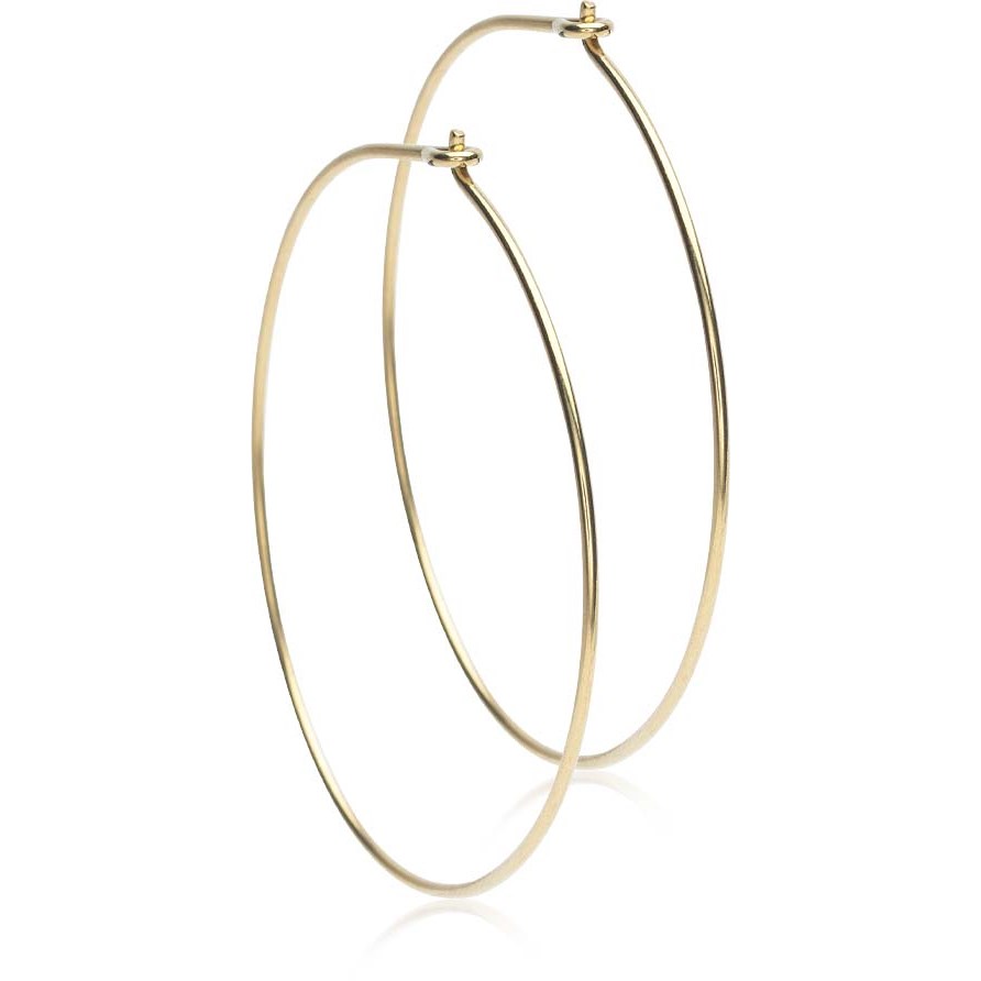 Blomdahl Golden Titanium Ear Ring 35 mm