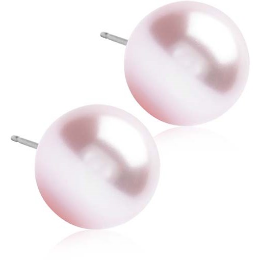 Blomdahl Natural Titanium Pearl 12 mm Light rose