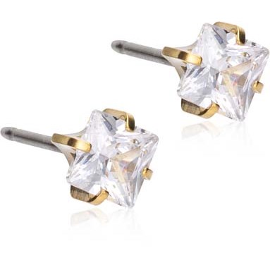 Blomdahl Golden Titanium Pendant Grand Brilliance Curved 10 mm, C